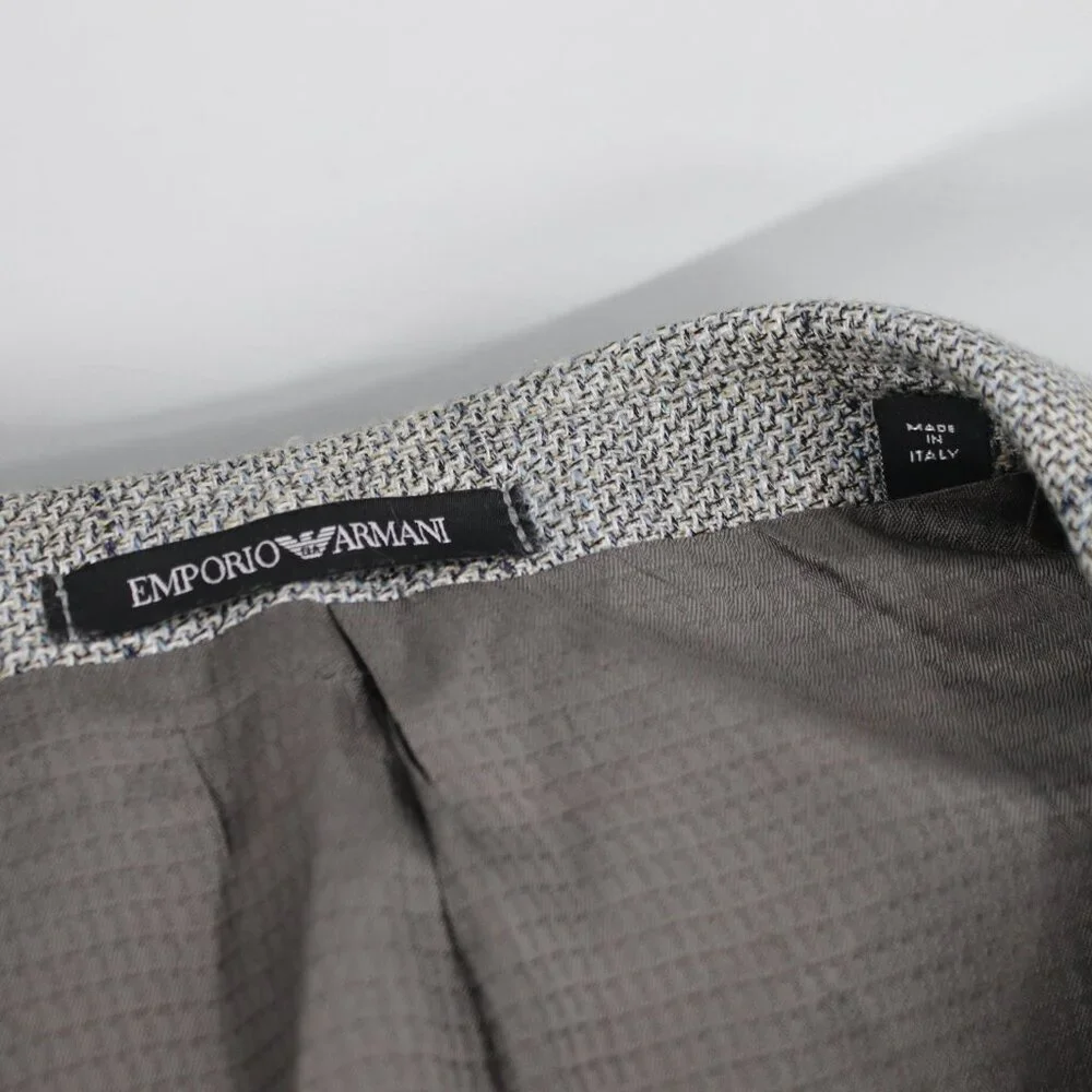 Emporio armani Sport Coat Men 50 G Line Single Breasted Two Button Plaid Viscose